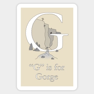 G is for Gorge Sticker